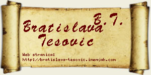 Bratislava Tešović vizit kartica